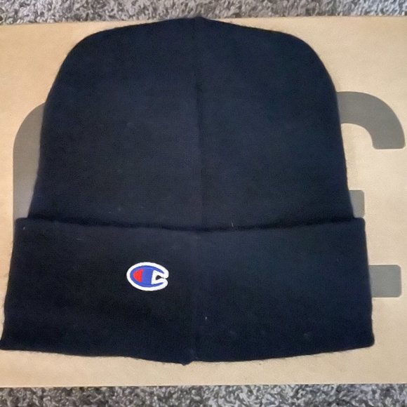 Kith x Champion Intarsia Logo Beanie Navy - Picture 2 of 3
